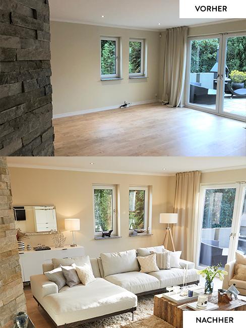 Wohnzimmer vorher-nachher